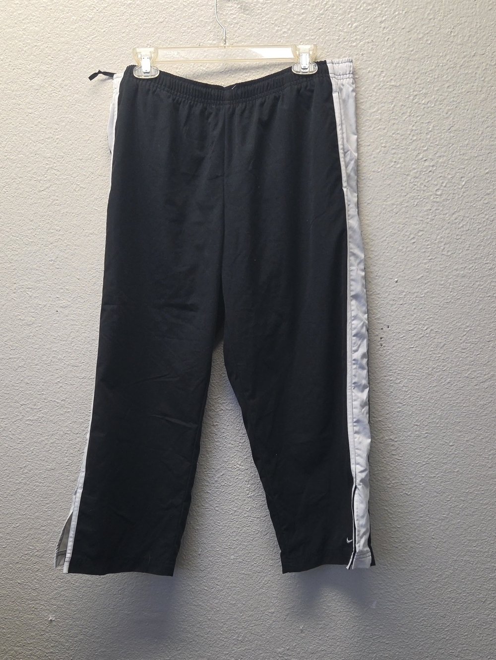 Nike Black Track Pants with White Side Stripe